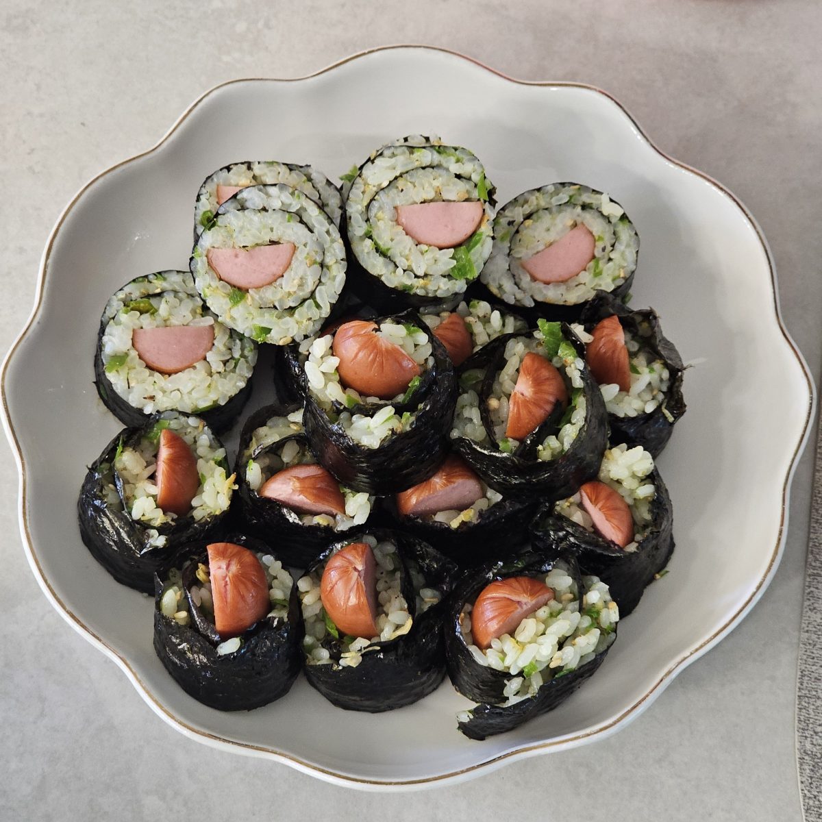 소시지 김밥- 고추다짐이 활용해서 만들기