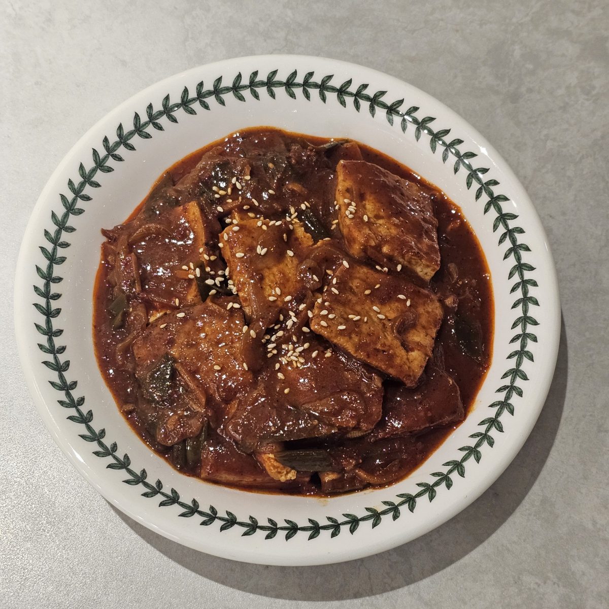 두부조림, 떡볶이 양념으로 만들기